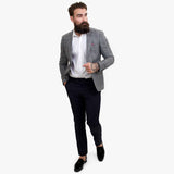 ELEGANTNA volnena obleka iz 3 delov Happy Gentleman s kontrastnim rjavim telovnikom