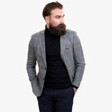 ELEGANTNA volnena obleka iz 3 delov Happy Gentleman s kontrastnim rjavim telovnikom