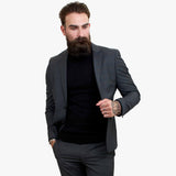 Volnena obleka Happy Gentleman GRINGO siva, 3-delna
