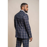 Hardy - Moški moder rjav karo blazer