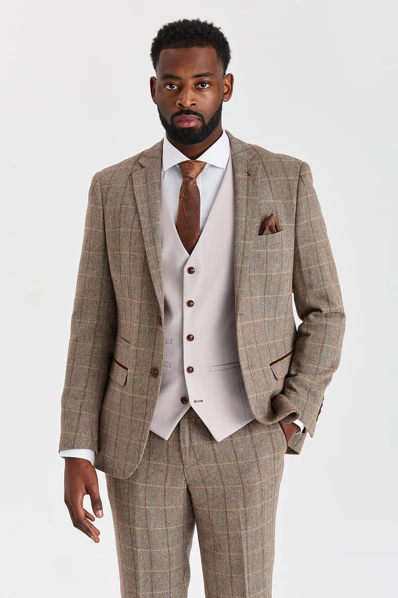 Harris Brown Tweed obleka z Mayfair Stone telovnikom