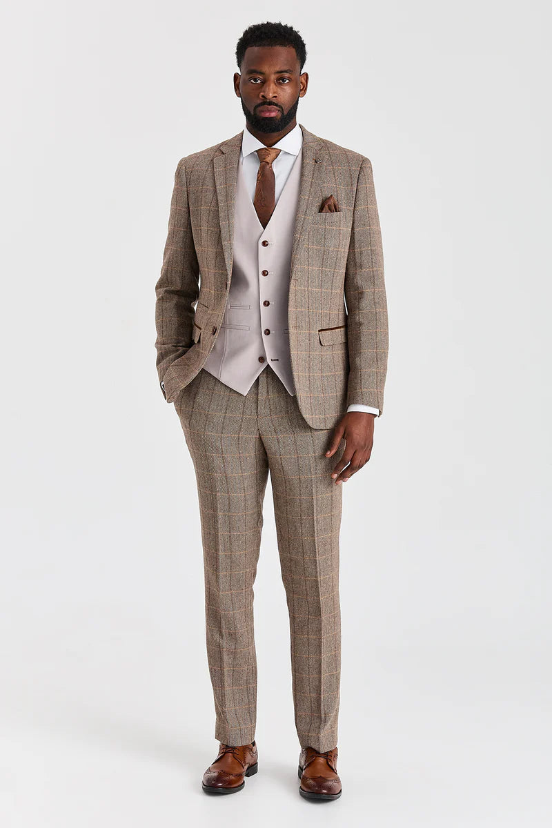 Harris Brown Tweed obleka z Mayfair Stone telovnikom