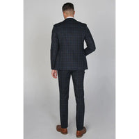 Harvey - Moški mornarsko moder karo blazer