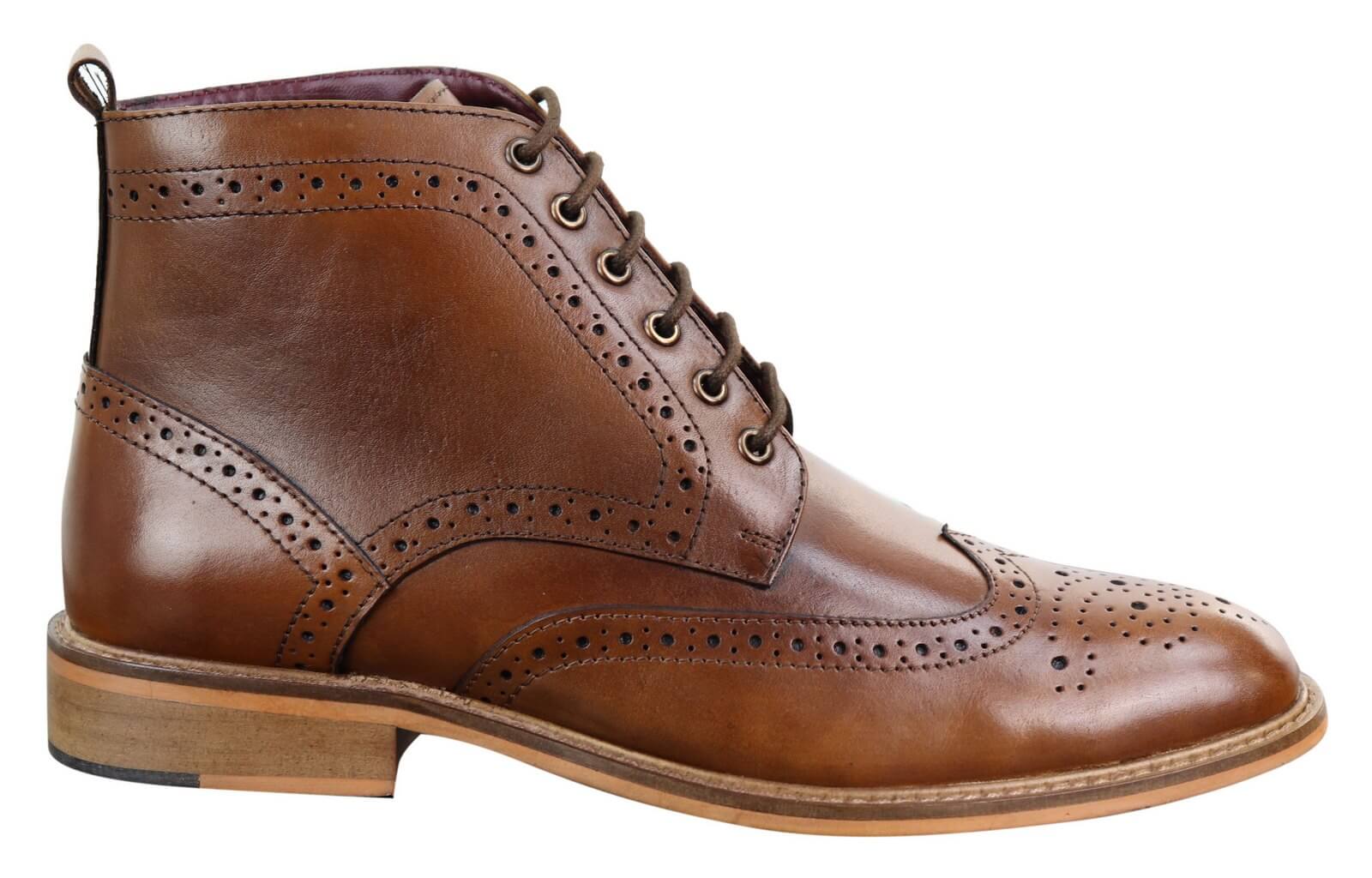 Moški gležnjarji brogue, rjavi