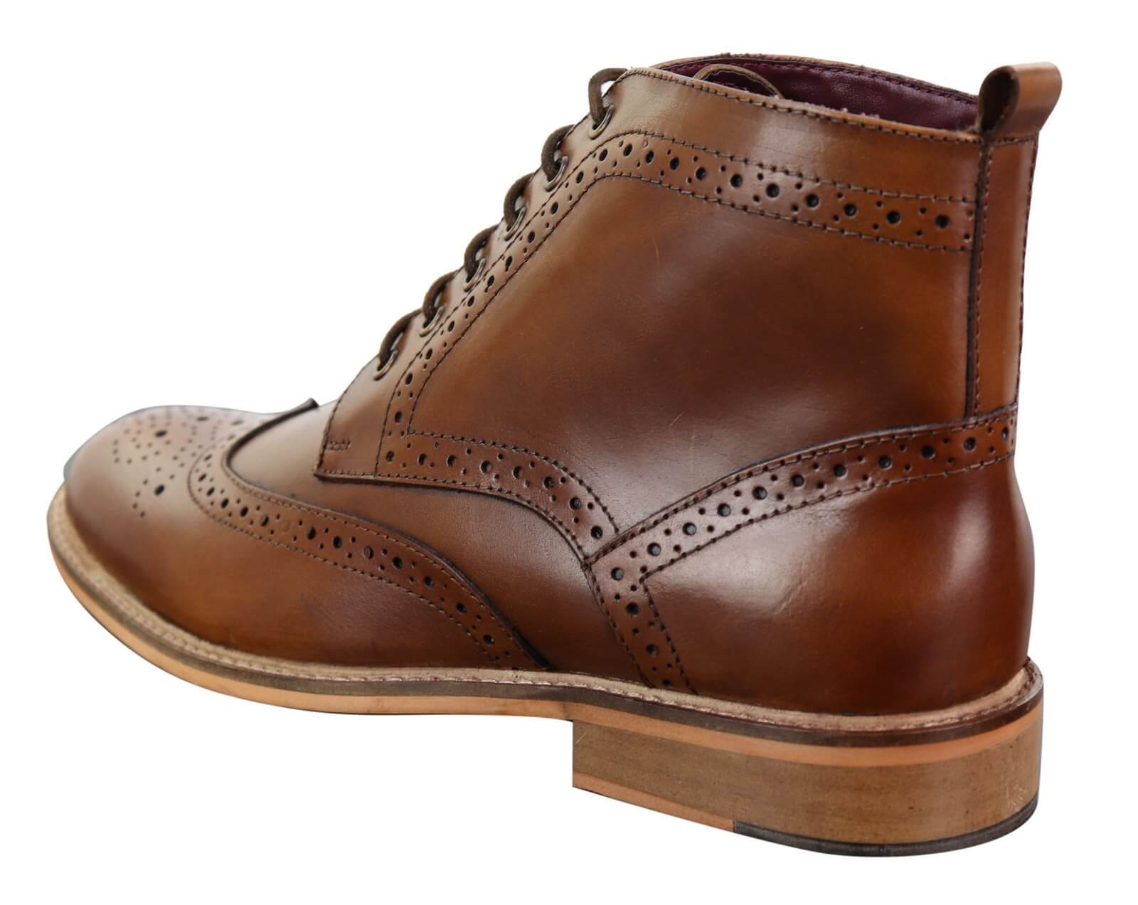 Moški gležnjarji brogue, rjavi