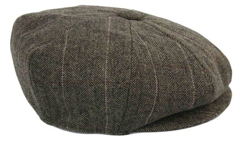Moška kapa Peaky Blinders s tvidom in karo vzorcem