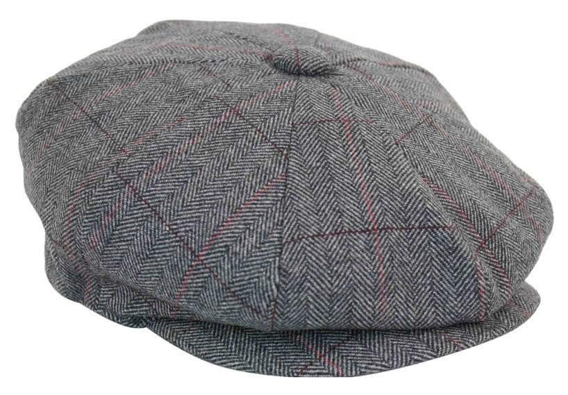 Moška kapa Peaky Blinders s tvidom in karo vzorcem
