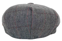 Moška kapa Peaky Blinders s tvidom in karo vzorcem