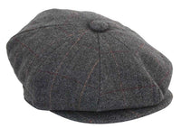 Moška kapa Peaky Blinders s tvidom in karo vzorcem