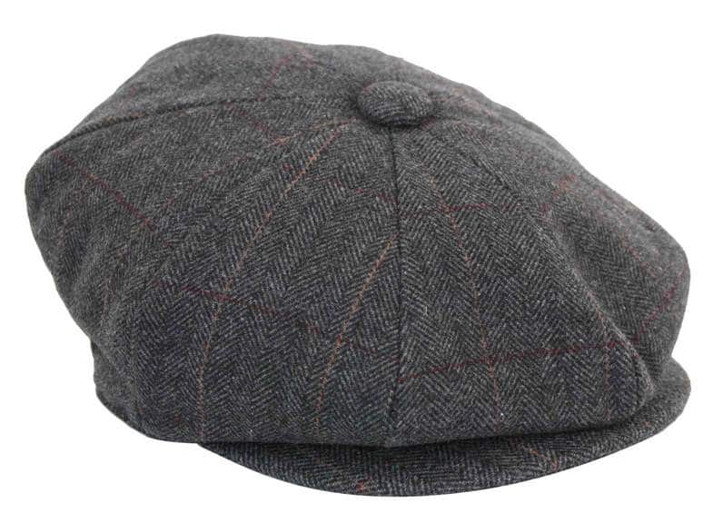 Moška kapa Peaky Blinders s tvidom in karo vzorcem