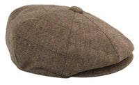 Moška kapa Peaky Blinders s tvidom in karo vzorcem