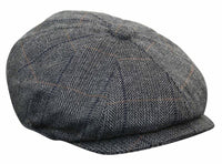 Moška kapa Peaky Blinders s tvidom in karo vzorcem