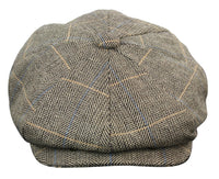 Moška kapa Peaky Blinders s tvidom in karo vzorcem