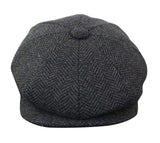 HT6316 - Moška kapa Peaky Blinders z vzorcem ribje kosti in tvidom