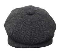 HT6316 - Moška kapa Peaky Blinders z vzorcem ribje kosti in tvidom