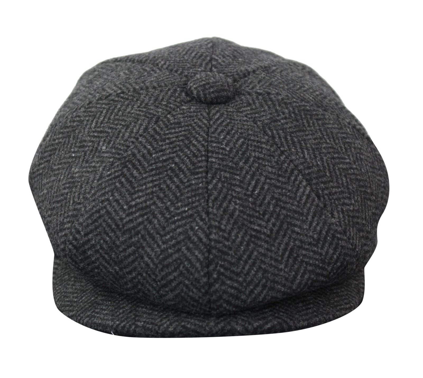 HT6316 - Moška kapa Peaky Blinders z vzorcem ribje kosti in tvidom