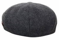 HT6316 - Moška kapa Peaky Blinders z vzorcem ribje kosti in tvidom