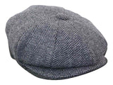 HT6316 - Moška kapa Peaky Blinders z vzorcem ribje kosti in tvidom