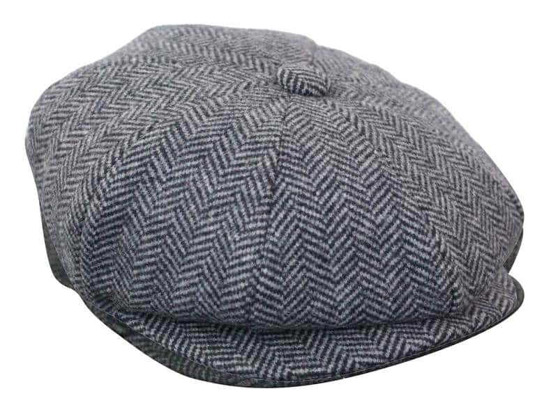 HT6316 - Moška kapa Peaky Blinders z vzorcem ribje kosti in tvidom