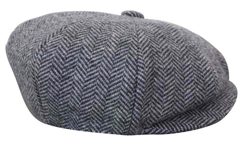 HT6316 - Moška kapa Peaky Blinders z vzorcem ribje kosti in tvidom