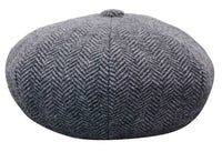 HT6316 - Moška kapa Peaky Blinders z vzorcem ribje kosti in tvidom