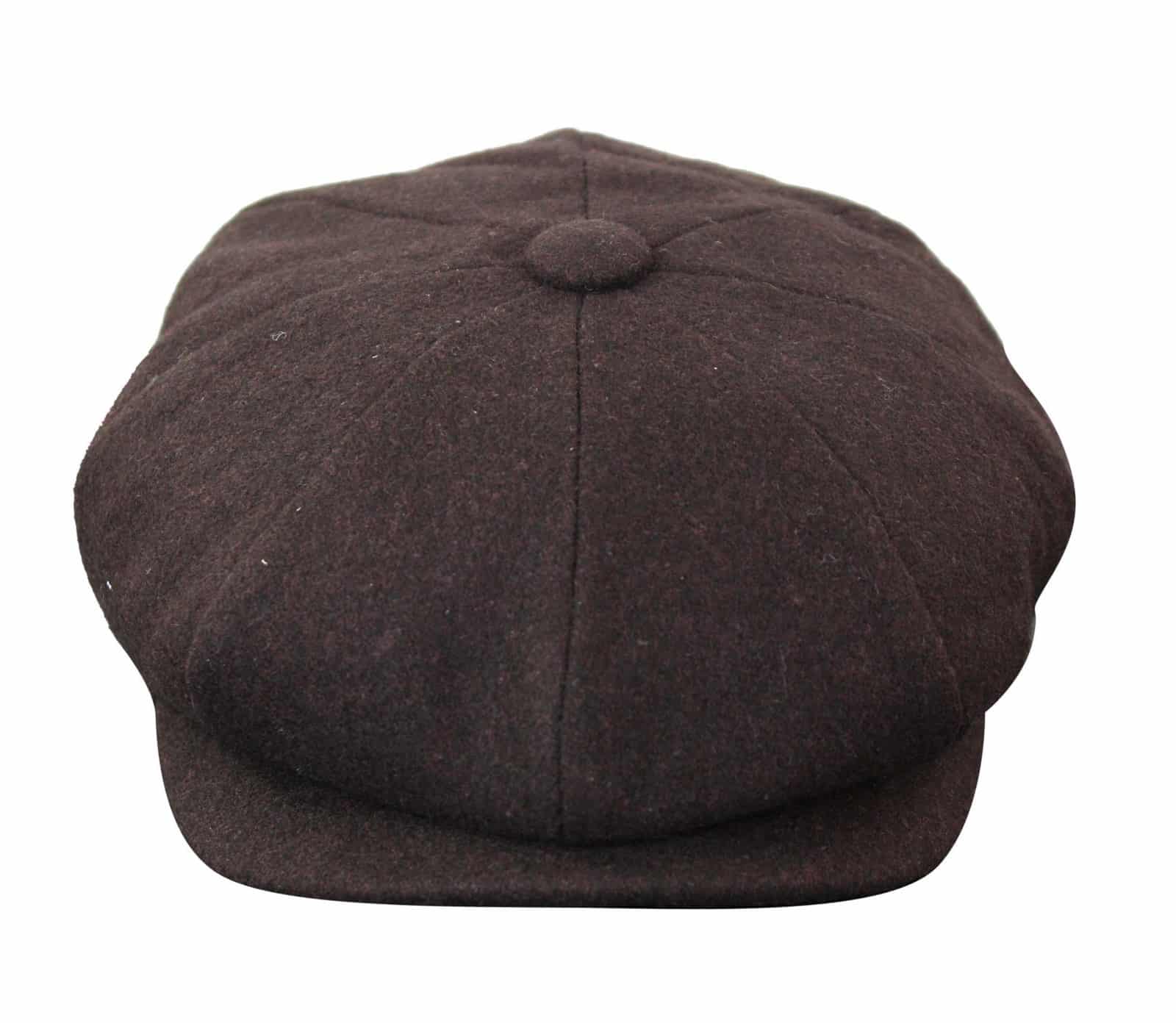 HT6363 - Moška vintage tweed kapa Newsboy Peaky Blinders - rjava/vinska