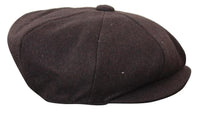 HT6363 - Moška vintage tweed kapa Newsboy Peaky Blinders - rjava/vinska