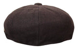 HT6363 - Moška vintage tweed kapa Newsboy Peaky Blinders - rjava/vinska