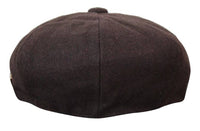 HT6363 - Moška vintage tweed kapa Newsboy Peaky Blinders - rjava/vinska
