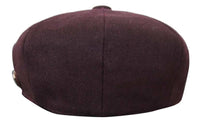 HT6363 - Moška vintage tweed kapa Newsboy Peaky Blinders - rjava/vinska