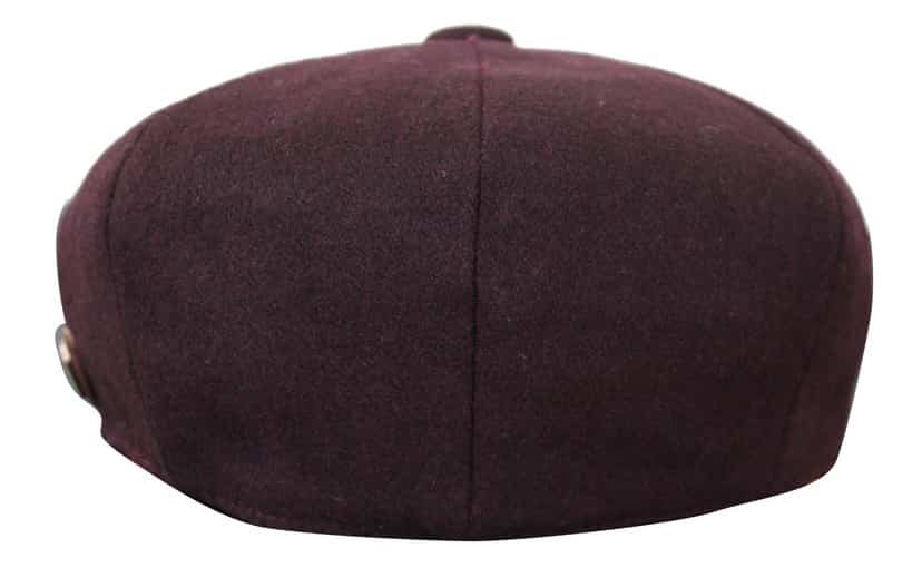 HT6363 - Moška vintage tweed kapa Newsboy Peaky Blinders - rjava/vinska