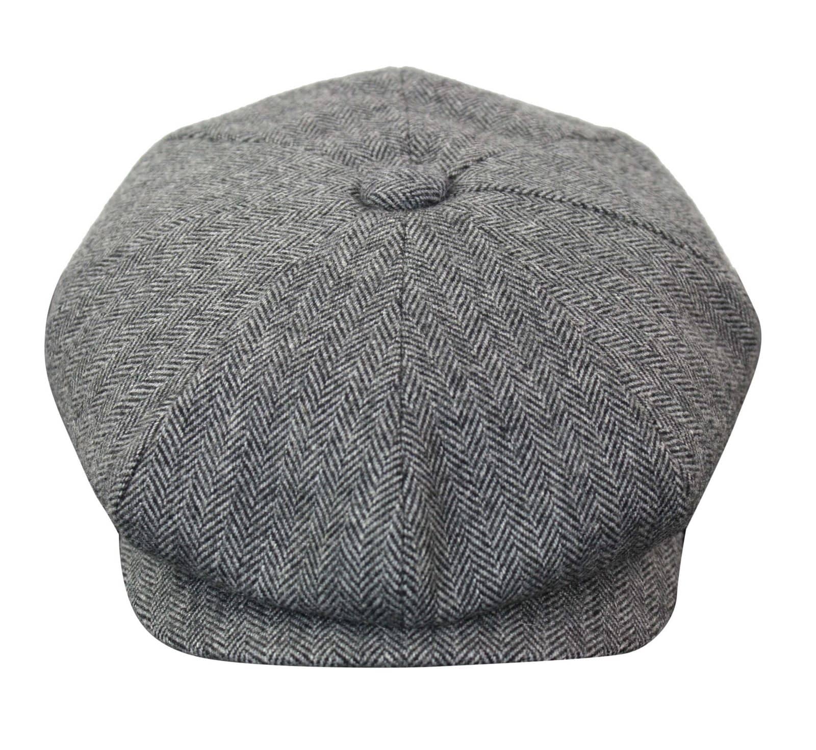 HT6364 - Moška kapa Newsboy Peaky Blinders z vzorcem ribje kosti in tvidom