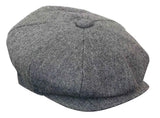 HT6364 - Moška kapa Newsboy Peaky Blinders z vzorcem ribje kosti in tvidom