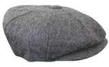 HT6364 - Moška kapa Newsboy Peaky Blinders z vzorcem ribje kosti in tvidom