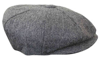 HT6364 - Moška kapa Newsboy Peaky Blinders z vzorcem ribje kosti in tvidom