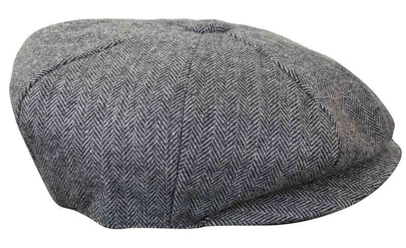 HT6364 - Moška kapa Newsboy Peaky Blinders z vzorcem ribje kosti in tvidom