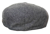 HT6364 - Moška kapa Newsboy Peaky Blinders z vzorcem ribje kosti in tvidom