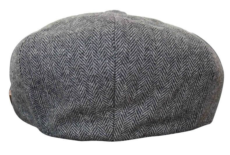 HT6364 - Moška kapa Newsboy Peaky Blinders z vzorcem ribje kosti in tvidom