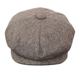 HT6364 - Moška kapa Newsboy Peaky Blinders z vzorcem ribje kosti in tvidom