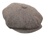 HT6364 - Moška kapa Newsboy Peaky Blinders z vzorcem ribje kosti in tvidom