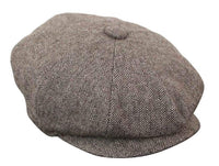 HT6364 - Moška kapa Newsboy Peaky Blinders z vzorcem ribje kosti in tvidom