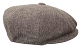 HT6364 - Moška kapa Newsboy Peaky Blinders z vzorcem ribje kosti in tvidom
