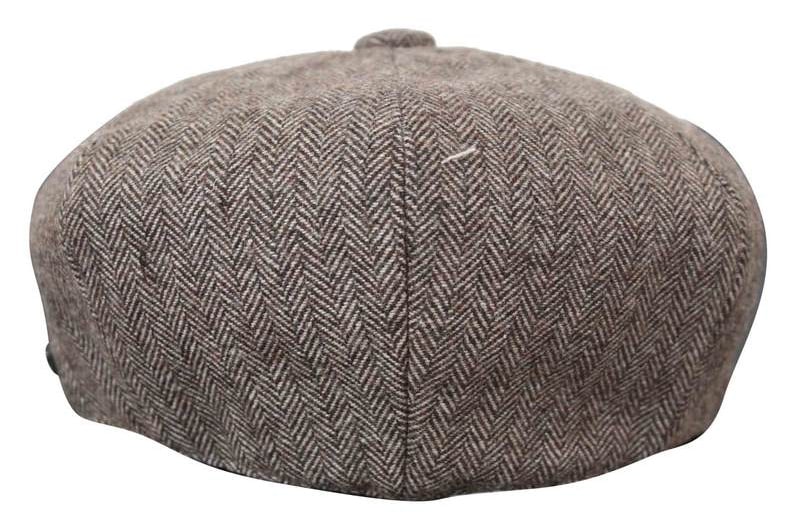 HT6364 - Moška kapa Newsboy Peaky Blinders z vzorcem ribje kosti in tvidom