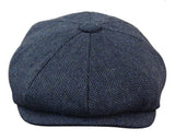HT6364 - Moška kapa Newsboy Peaky Blinders z vzorcem ribje kosti in tvidom