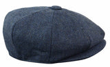 HT6364 - Moška kapa Newsboy Peaky Blinders z vzorcem ribje kosti in tvidom