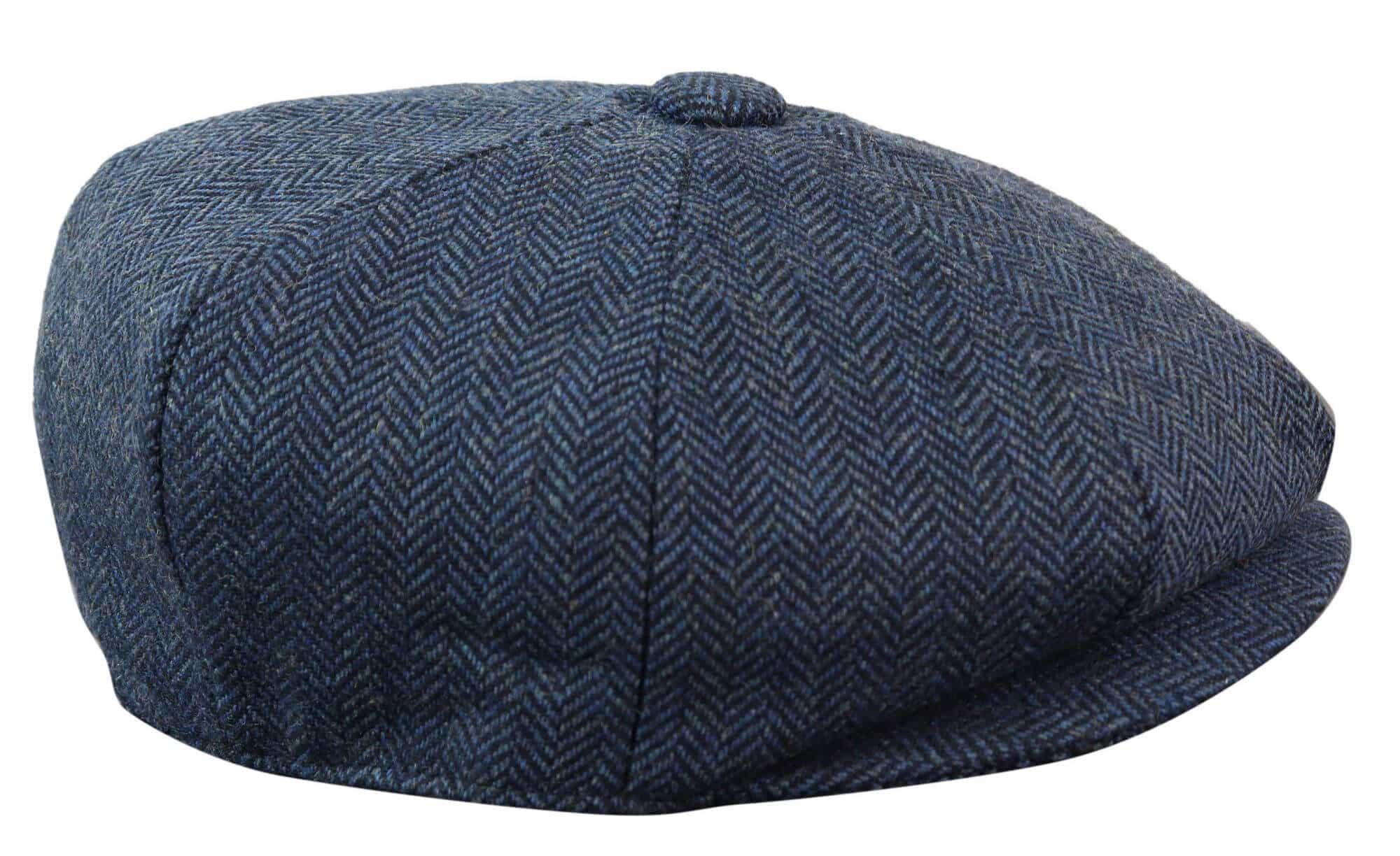 HT6364 - Moška kapa Newsboy Peaky Blinders z vzorcem ribje kosti in tvidom