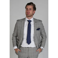 Hugo - Moški karo siv blazer