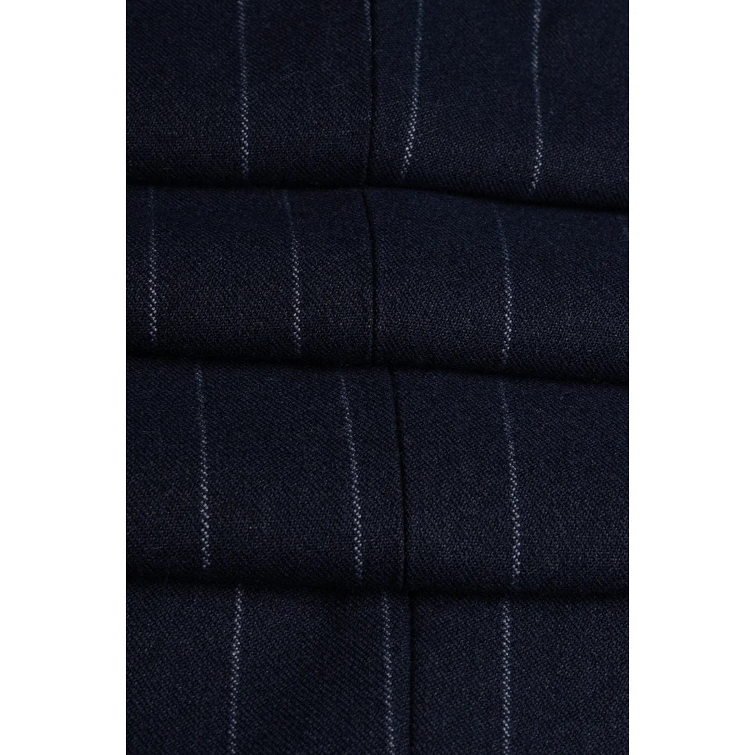 Nepremagljiv - moški temno moder črtast blazer