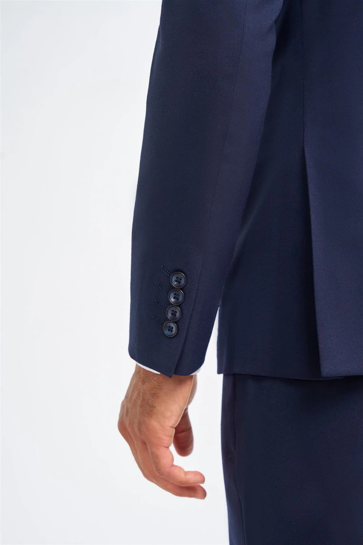 James - Moški temno moder volnen blazer kroja