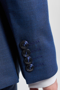 Moška tridelna mornarsko modra obleka James kroja